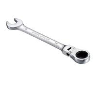 KATUR Clé à cliquet combinée 16mm, clé à cliquet à tête flexible, conception industrielle à double usage, outil métrique professionnel en acier chrome vanadium pour l'entretien de la maison