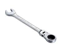 KATUR Clé à cliquet combinée 17mm, clé à cliquet à tête flexible, conception industrielle à double usage, outil métrique professionnel en acier chrome vanadium pour l'entretien de la maison
