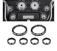 KATUR Coque de compteur de vitesse Electra Glide de 10,2 cm pour Harley Road King 5,1 cm - Kit pour Harley Street Glide 1996-2013 02 03 04 05 06 07 08 (noir)