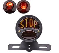 Katur Feu Stop de moto 12 V fer pour Harley Chopper Bobber Softail Custom Noir