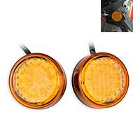 KATUR Feux arrière ronds étanches à 24 LED ambrés pour camion, remorque, camping-car, moto