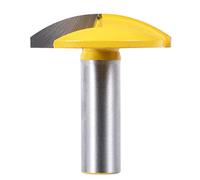 KATUR Foret de toupie à couronne horizontale, Foret de toupie à mouler, Bouchon de toupie à petit bol avec tige de 1/2 pouce (tige de 1/2", largeur de 1-3/4", rayon de 1.65")