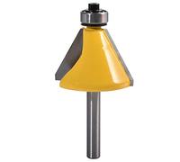 KATUR Fraise à chanfreiner et chanfreiner à 30 degrés, Fraise à chanfreiner à extrémité en carbure de tungstène avec queue de 1/4 pouce, Fraise à bois (Fraise à bois de 1/4"à 30 degrés)