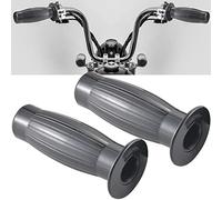 KATUR Guidon Moto 22mm 24mm 7/8 '' antidérapant Caoutchouc extrémité Ouverte Thruster Grip poignées de Moto poignées Noires pour Harley Honda Yamaha Kawasaki Suzuki
