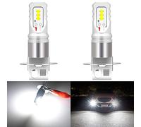 KATUR H3 Ampoule LED antibrouillard Max. 80W CSP Puces 1600 lumens 6500K Phare antibrouillard Blanc ou feu diurne DRL, Paquet de 2