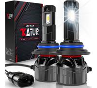 KATUR HIR2 Lot de 2 ampoules de phare LED 120 W 30000 LM, 6000 K blanc xénon, taille mini 1:1