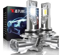 KATUR Lot de 2 ampoules LED HB 9006 6000K, blanc froid, sans ventilateur, étanches, taille mini, système Plug and Play