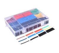 KATUR Lot de 560 gaines thermorétractables 2:1 en polyoléfine pour isolation électrique avec étui en plastique (5 couleurs/12 tailles)