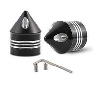 KATUR Moto Essieu Avant Cache-écrou Cap Set pour Harley Dyna Softail Sportster Touring Road King FXD FXST FLHT 883 1200 XL (Noir)