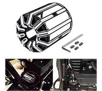 KATUR Moto Noir Couvercle De Filtre À Huile Garniture CNC en Aluminium Grille De Couverture De Billette pour Harley Davidson Modèles 10 Noir 03-482