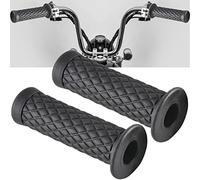 KATUR Moto Poignées Noir 22mm 24mm 7/8 '' Antidérapant Barre en Caoutchouc Fin Main Universel Moto Guidon Poignées Poignées pour Honda Yamaha Kawasaki Suzuki