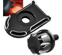 KaTur Noir Billet Aluminium moleté Boulon de Selle Housse pour Harley Sportster Dyna Touring 1996-2016