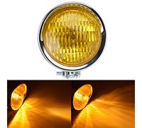 KaTur Phare de moto universel de 16,5 cm avec lentille transparente et ampoule à incandescence (lumière ambre)