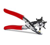 KATUR Poinçon à cuir rotatif, Perforateur de cuir Perforateur de ceinture Pince à oeillets tournante à usage intensif avec 6 trous de tailles différentes pour ceintures, chaussures, sacs, cartes