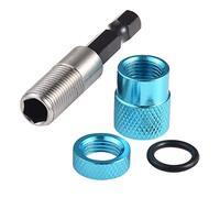 KATUR Porte-embout de tournevis à profondeur réglable, à queue hexagonale, 1/4"avec embout magnétique et tige durcie, support de barre à dégagement rapide, Longueur, 2.28 pouce, Bleu ciel