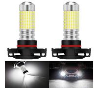 KATUR PSX24W Ampoules LED Anti-Brouillard Max 80W Super Lumineux 3000 lumens 6500K xénon Blanc avec projecteur pour la Conduite de Feux diurnes DRL ou Feux de Brouillard, 12V -24V (Pack de 2)