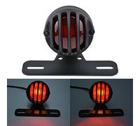Katur Queue de moto de lumière avec support de plaque d'immatriculation Noir Heavy Duty 12 V clignotants Feux Stop Course à Pied léger pour H arley H onda Y amaha S uzuki K awasaki