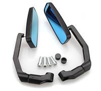 KaTur - Rétroviseurs de moto - 8 mm 10 mm - Chrome - Rectangle - Pour Honda/Suzuki/Kawasaki