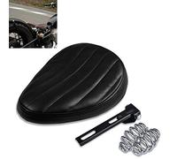KaTur Selle de moto solo mince universelle en cuir à profil bas pour cruiser, bobber, chopper, Harley, Honda, Yamaha, Suzuki, Kawasaki