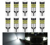 KATUR T10 168 175 194 2825 W5W Ampoules LED CanBus 3014 30SMD Lentille DC 12V Dôme de Carte intérieure avec courtoisie, Feux de Position latéraux de Plaque d'immatriculation, Blanc xénon, 2,7 W