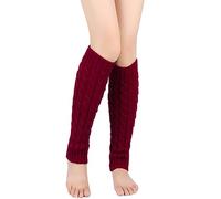 Katutude 1 Paires Jambière Femme, Jambières Tricotées Chaussettes de Jambe Douce Guêtres Danse Femme Genou sans Pieds Leg Warmers Hiver Chaud Chaussettes Chaudes d'hiver pour Femme Et Fille