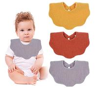Katutude Bavoirs Bébé, 3 Pièces Coton Bavoirs Bandanaavec La Boucle Bavoirs Triangulaires pour Bébé Unisexes Bavoirs Bandana Bavette Bavoirs D'épaule Lavable en Machine Bavoirs pour Bébé de 0-18Mois