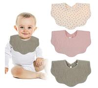 Katutude Bavoirs Bébé, 3 Pièces Coton Bavoirs Bandanaavec La Boucle Bavoirs Triangulaires pour Bébé Unisexes Bavoirs Bandana Bavette Bavoirs D'épaule Lavable en Machine Bavoirs pour Bébé de 0-18Mois