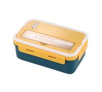 Katutude Boîte à Bento avec 2 Compartiments Et Couverts, Bento Lunch Box Enfant Adulte Boîte à Déjeuner en Plastique Anti-fuite Boîte à Repas Lunchbox Boîte à Lunch Boite Repas pour Travail École