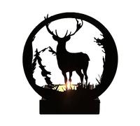 Katutude Bougeoir Cerf, Bougeoir en Métal pour Animaux Bougeoir Chandelier Silhouette de Cerf en Métal Bougeoir de Noël Décoratif Porte Bougie Chauffe Plat Décoration pour Salon, Chambre à Coucher
