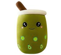 Katutude Bubble Tea Oreiller en Peluche, Mignon Boba Lait Thé Doux en Peluche Poupée de Thé à Bulles Décoratifs Jouet en Peluche Oreiller Rempli Tasse À Thé Au Lait Coussins Cadeau pour Enfants 50cm