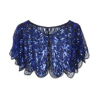 Katutude Châle à Paillettes Femme Boléro Mariage Soirée Transparent Cape de Soirée Sequins 1920s Châle Etole Chic Et Élégant Châle De Mariée Vintage Châle Wraps Brillant Cape Flapper Cover Up