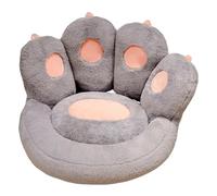 Katutude Coussin de Siège en Forme de Patte de Chat, Mignon Coussin de Chaise avec Support de Dossier en Peluche Confortable Coussin de Sol de Canapé Doux pour Chaise Canapé Paresseux Décoration