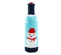 Katutude Couverture de Bouteille de vin de Noël Couverture de Bouteille de vin de Noël Sacs de Bouteille de vin tricotés Sacs Cadeaux de vin réutilisables décoration de Noël pour la Maison Table à ma