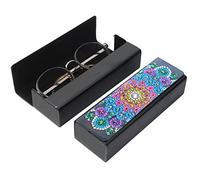 Katutude Étui à Lunettes 5D DIY Diamant Painting en Cuir, Diamond Painting Broderie de Peinture Au Diamant Boîte de Rangement avec Fermeture Magnétique Outils de Peinture Diamant pour Adultes