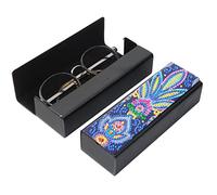 Katutude Étui à Lunettes 5D DIY Diamant Painting en Cuir, Diamond Painting Broderie de Peinture Au Diamant Boîte de Rangement avec Fermeture Magnétique Outils de Peinture Diamant pour Adultes