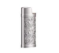 Katutude Étui Briquet en Métal Vintage Mini Étuis à Briquet Portables avec Gravure Étui à Briquet Réutilisable Étui de Protection pour Mini Briquet 6cmx2.4cmx1.3cm