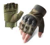 Katutude Gants Tactiques Demi-Doigts Militaires pour Hommes, Gants de Moto sans Doigts Hommes Femmes Gants Respirants de Moto Gants Sport Anti-Choc pour Escalade Sports Vélo Chasse