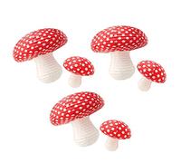 Katutude Lot de 6 Lanternes en Papier en Forme de Champignon, Grandes Lampions en Papier Lanterne Pliables à Suspendre Décoratives Mariages Anniversaires Fêtes