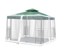 Katutude Patio Parapluie Moustiquaire, Moustiquaire pour Parasol de Jardin avec entrée zippée Parapluie de terrasse Moustiquaire Table Screen Parasol en Maille pour Parasol de Gazebo