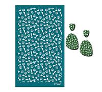 Katutude Pochoir pour Pâte Polymère, Pochoirs Argile Réutilisables Pochoir Sérigraphie Motif Non Adhésif Pochoirs Transfert Maille pour La Fabrication de Bijoux en Argile Polymère