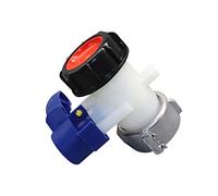 Katutude Robinet de Sortie Réservoir GRV, 62 mm Vanne Papillon Adaptateur de Réservoir Deau IBC Universel Robinet de Vidange pour Citerne de Pluie, Cuve IBC, Bidon