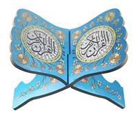 Katutude Titulaire de Livre en Bois Pliant Support À Livre en Bois Saint Coran Étagère Porte-Livre Islam Support de Livre Sacré Stand Porte-Quran Étagère pour Eid Home Table Décorations