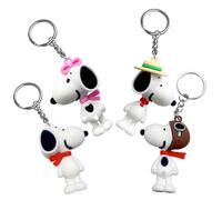 KATVVYE Lot de 4 porte-clés mignons en forme de personnage d'anime, pendentif 3D, décoration cadeau pour hommes, filles et garçons, Multicolore, S