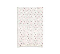 KATY Matelas à langer imperméable pour bébé fille avec côtés incurvés Motif roses Crème Rose