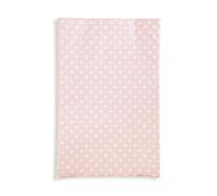 KATY Matelas à langer imperméable pour bébé fille avec côtés incurvés Rose à pois blancs