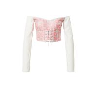 Katy Perry exclusive for ABOUT YOU Chemisier 'Kim' rose / blanc naturel, Taille L