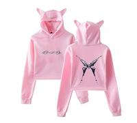 Katy Perry Sweat à capuche papillon avec cordon de serrage et oreilles de chat The Lifetimes Tour pour homme/femme, 1, XXS