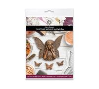 Katy Sue Craft Molds Moule en silicone pour travaux manuels et techniques mixtes Séchage à l'air libre et argile polymère, résine, cire, porcelaine froide et plus encore Taille de la fée 7,1 x 8,4 cm