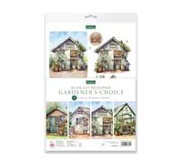 Katy Sue Designs Gardener's Choice Lot de 12 feuilles de découpage pour la fabrication de cartes 3D, fournitures de fabrication de cartes sur le thème du jardin avec sentiments et décorations de