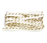 Katz Trimming / Shuli Design Cordon lvres multicolore dor mtallique/blanc - Bordure de passepoil pour vtements, oreillers, lampes, draperie